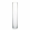Red Pomegranate Collection 20 in. Verre Glass Cylinder Vase 1121-0